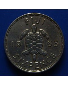 Fiji Islands  Sixpence1965km# 19    Schön# 24