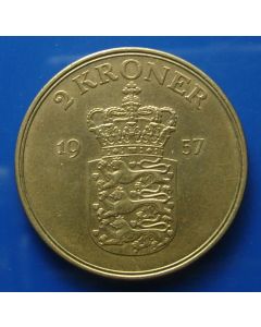 Denmark  2 Kroner1957 km# 838.2 