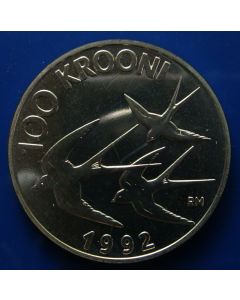 Estonia	100 Krooni	1992	 Barn Swallows – Silver