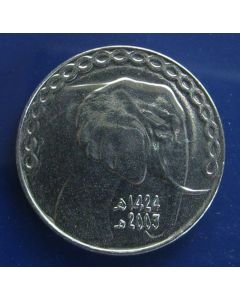 Algeria 	 5 Dinars	1424	 - 2003 African elephant - unc