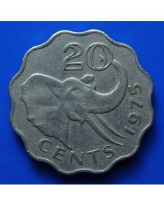 Swaziland  20 Cents1975 km# 11