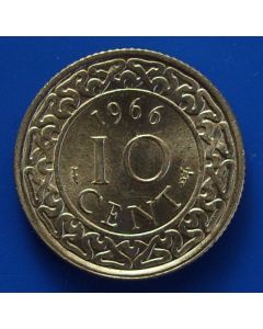 Suriname  10 Cents1966km#13   Schön# 3