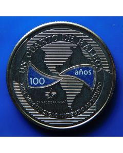 Panama ¼ Balboa 2016 Panama Canal 100 year anniversary