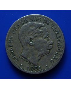 Luxembourg 5 Centimes 1901km# 24 