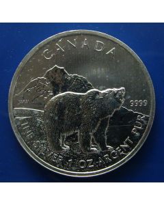 Canada-Silver Bullion Coinage	5 Dollars	2011	 - Grizzly Bear - Proof / Silver