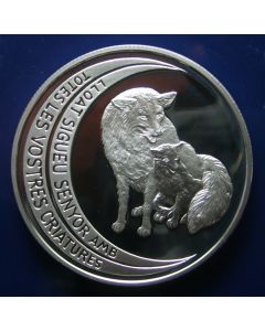 Andorra 10 Diners 1997  - Red Fox vixen with kit