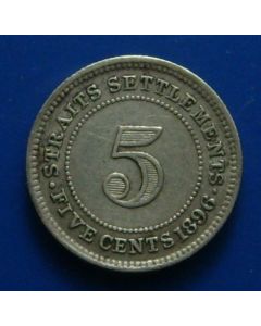 Straits Settlements  5 Cents1896 km# 10