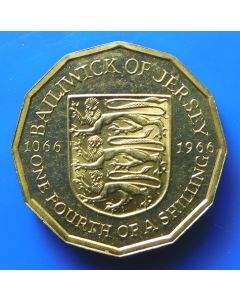 Jersey ¼ Shilling1966km# 27 - proof