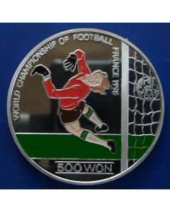 Korea  	 500 Won	1996	 World Cup Soccer France - Silver 