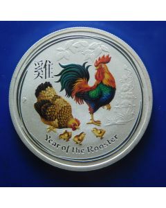 Australia 	 50 Cents	2018	4 th Portrait - Year of the Rooster - Coloured - Silver
