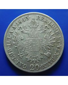 Austria 	 20 Kreuzer	 1843A	 - Ferdinand l - Silver