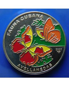 Cuba 1 Peso 2001 - Avellaneda Butterflies