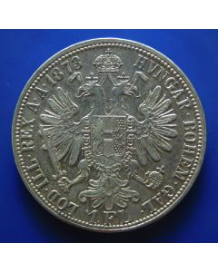 Austria 	 Florin	1873	 - Crowned imperial double eagle xf+ – Silver