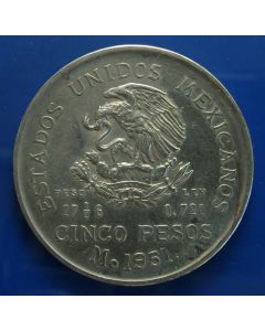 Mexico  5 Pesos1951 km# 467 