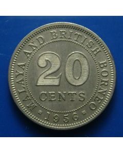 Malaya & British Borneo 20 Cents1956 km# 3