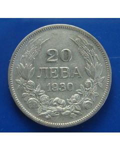 Bulgaria  20 Leva1930km# 41   silver