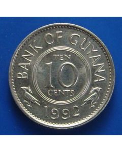 Guyana  10 Cents1992 km# 33    Schön# 3
