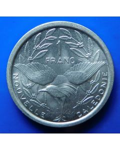New Caledonia 	 1 Francs	1981	 - UNC,  Kagu bird