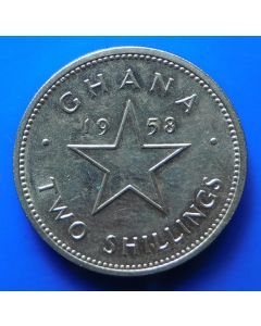 Ghana 2 Shilling1958km# 6   Schön# 6