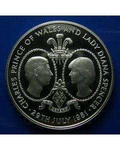 Tristan Da Cunha	25 Pence	1981	 Wedding of Prince Charles and Lady Diana - Silver