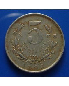 Nicaragua  5 Centavos1899 km#9 