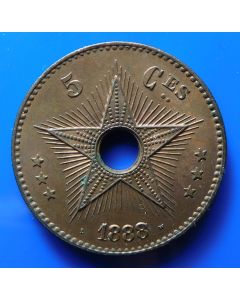 Belgian Congo 5 Centimes1888/7km# 3