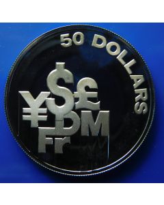 Singapore 	 50 Dollars	1980	 International Financial Center - Silver / Proof
