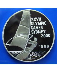 Somalia 	 10000 Shillings	1999	 - Windsurfer - Silver / Proof