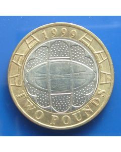 Great Britain  2 Pounds1999 km# 999 