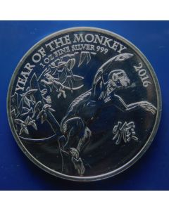 Great Britain  2 Pounds  2016	Chinese New Year - Year of the Monkey  – Silver