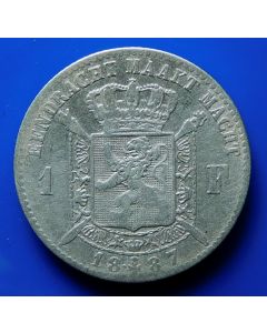 Belgium  Franc1887km# 29.1   der Belgen / Silver