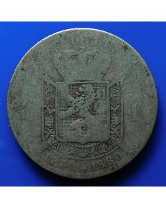 Belgium  Franc1880km# 38  50th Anniversaryindependence / Silver