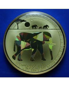 Togo 	 1000 Francs	2011	 Prism Elephant - Silver / Proof