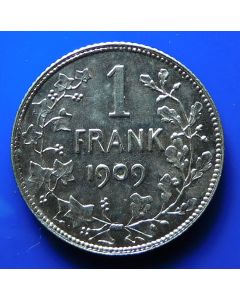 Belgium 	 Franc	1909	 der Belgen / Silver