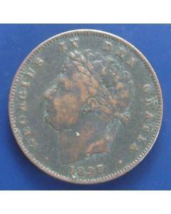 Great Britain  1/3 farthing1827 km# 703 