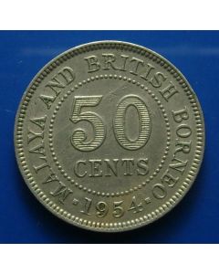 Malaya & British Borneo 50 Cents1954 km# 4.1