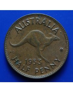 Australia  ½ Penny1953km#49