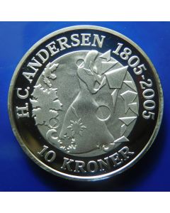 Denmark 	 10 Kroner	2005	200th Anniversary of the Birth of Hans Christian Andersen - Fairy Tales Series – Proof – The Snow Queen