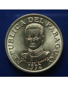 Paraguay 	 50 Guaranies	1992	 Acary River Dam - unc