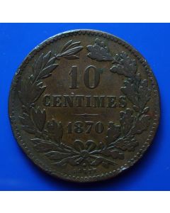 Luxembourg 10 Centimes km# 23.1  