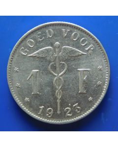Belgium 	 Franc	1923	  Belgie  / Albert I (Dutch Text)