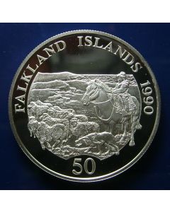 Falkland Islands 50 Pence  1990km# 26a   Schön# 26a