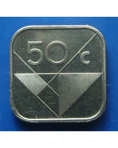 Aruba 	 50 Cents	2003	 unc - National arms