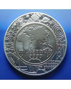 Austria 100 Shilling  2000	Silver / Titanium  - Proof - Computer chip