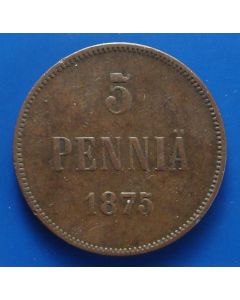 Finland  5 Pennia1875km# 4.2