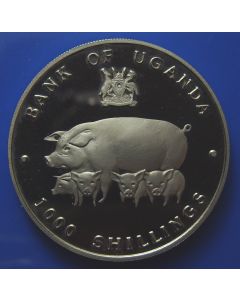 Uganda  1000 Shillings1995 km# 50   Schön# 47