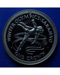  Isle of Man 	 Crown	1984	 Sarajevo, Figure skaters - Silver
