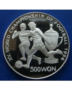 Korea  	 500 Won	1994	 Frozen Cup***