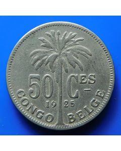 Belgian Congo 50 Centimes1925km# 22 Schön# 12