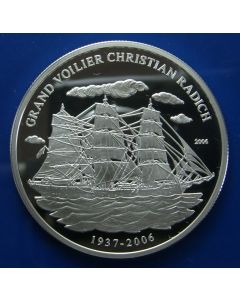 Congo Republic 	1000 Francs	2006	 - Grand Voilier Christian Radich - Silver / Proof